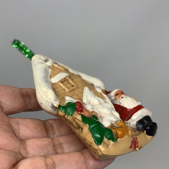 Vintage cottage Santa & elf Christmas tree ornament decoration - Picture 15 of 16